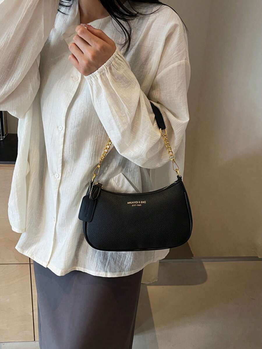 Women's Fashion Underarm Shoulder Bag 2025 New Textured Small Work Bag Elegant Minimalist Daily Commuting Handbag Casual Tote