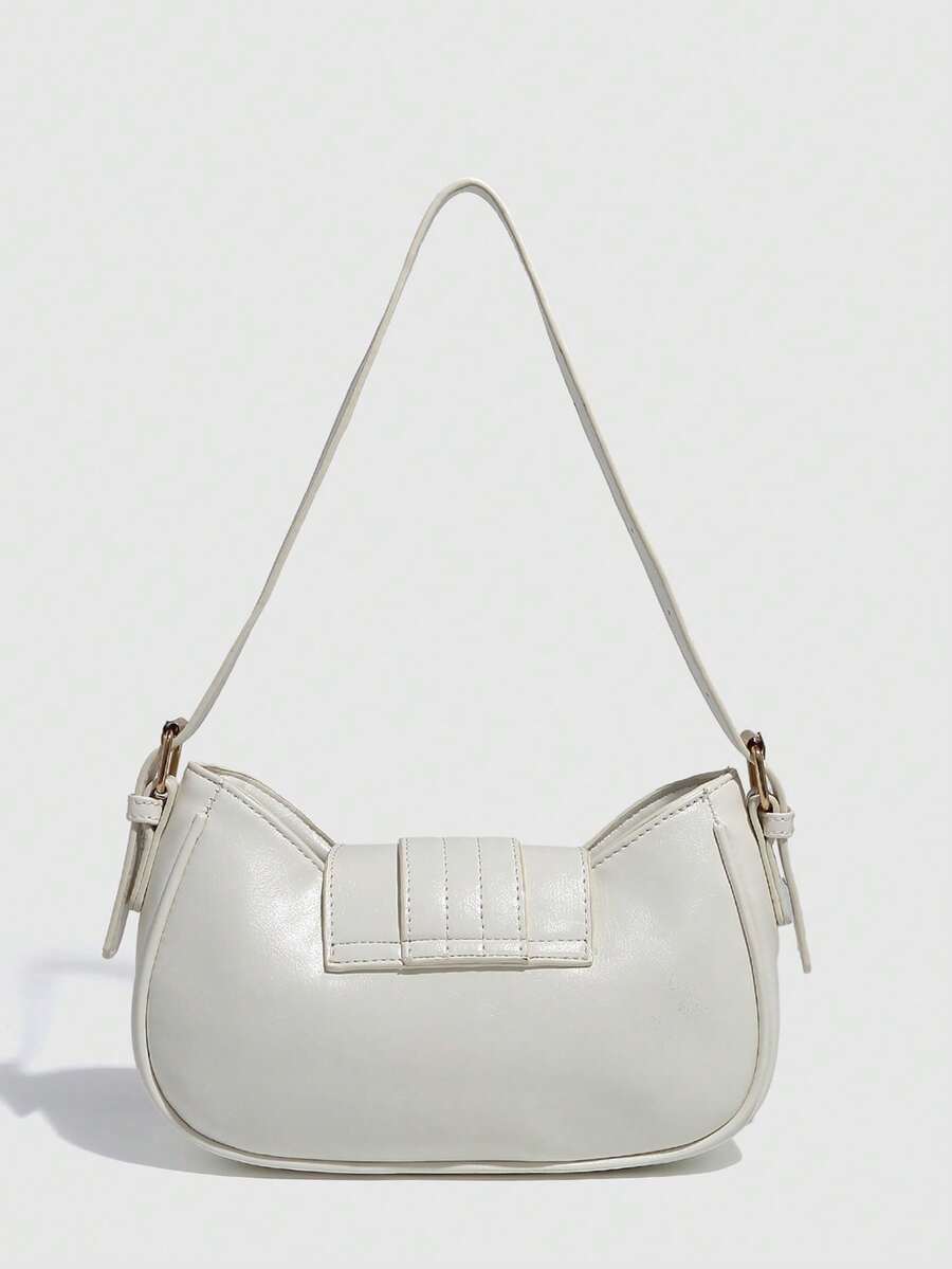 Women's Retro Underarm Shoulder Bag With Two Straps Colorblock Square Gothic Y2K Rock Style Festival Streetwear Fashion Purse