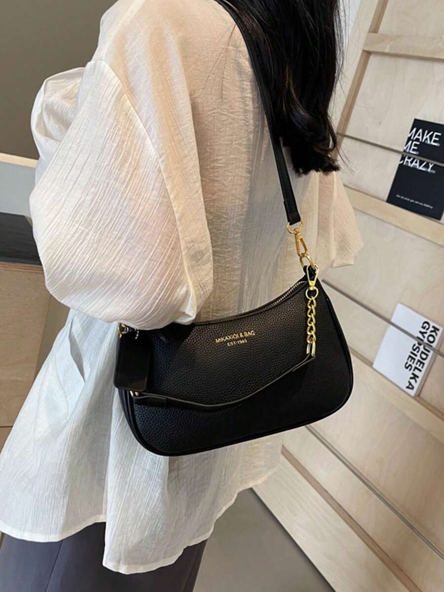Women's Fashion Underarm Shoulder Bag 2025 New Textured Small Work Bag Elegant Minimalist Daily Commuting Handbag Casual Tote