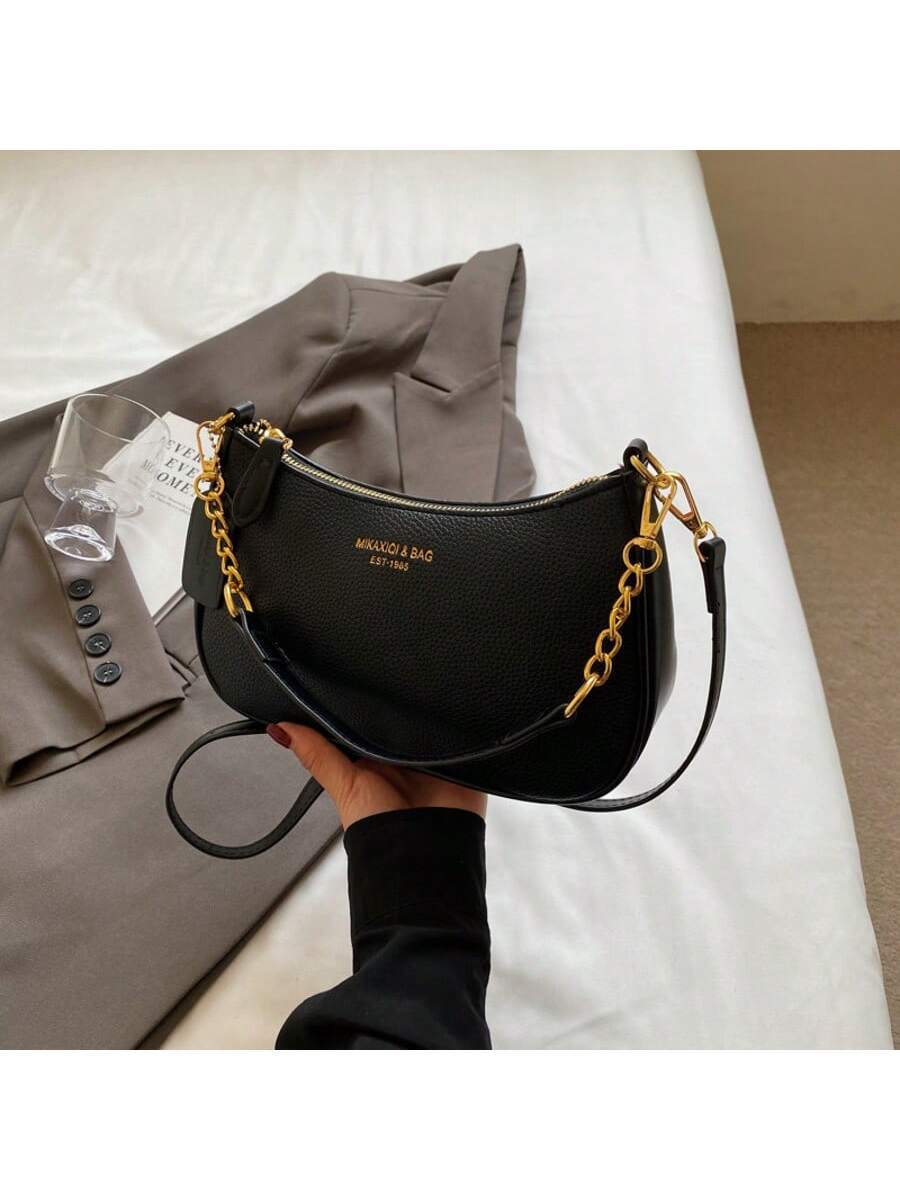Women's Fashion Underarm Shoulder Bag 2025 New Textured Small Work Bag Elegant Minimalist Daily Commuting Handbag Casual Tote
