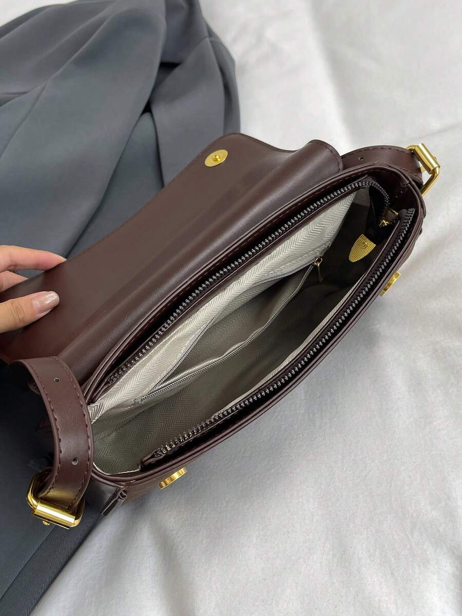 Women's Solid Color Matte Leather Backpack Shoulder Crossbody Saddle Bag Fashion Casual Daily Commuting Tote Small Rucksack