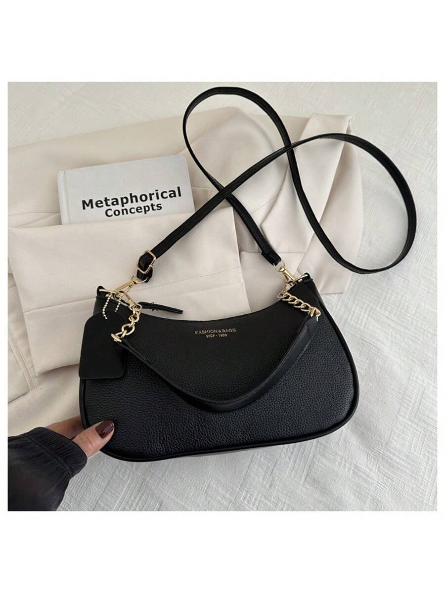 Women's Fashion Underarm Shoulder Bag 2025 New Textured Small Work Bag Elegant Minimalist Daily Commuting Handbag Casual Tote