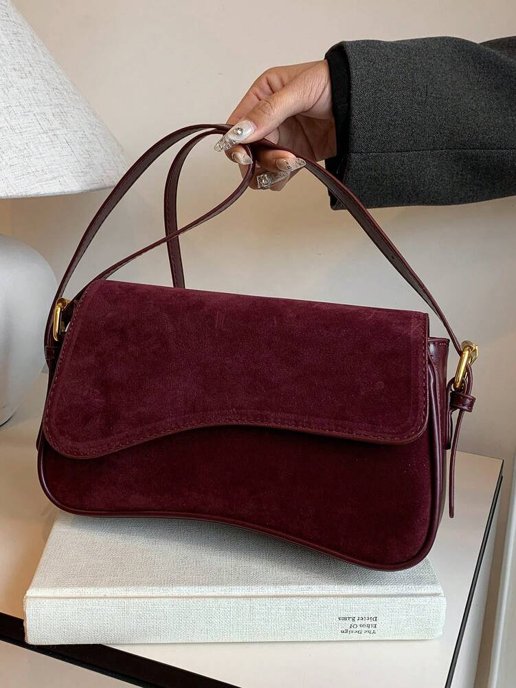 Women's Solid Color Matte Leather Backpack Shoulder Crossbody Saddle Bag Fashion Casual Daily Commuting Tote Small Rucksack