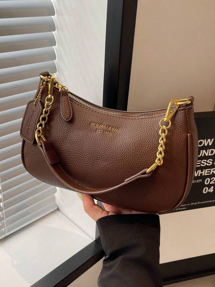 Women's Fashion Underarm Shoulder Bag 2025 New Textured Small Work Bag Elegant Minimalist Daily Commuting Handbag Casual Tote