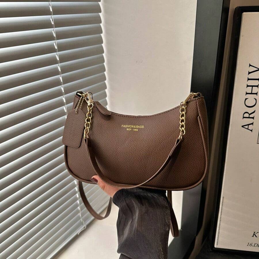 Women's Fashion Underarm Shoulder Bag 2025 New Textured Small Work Bag Elegant Minimalist Daily Commuting Handbag Casual Tote