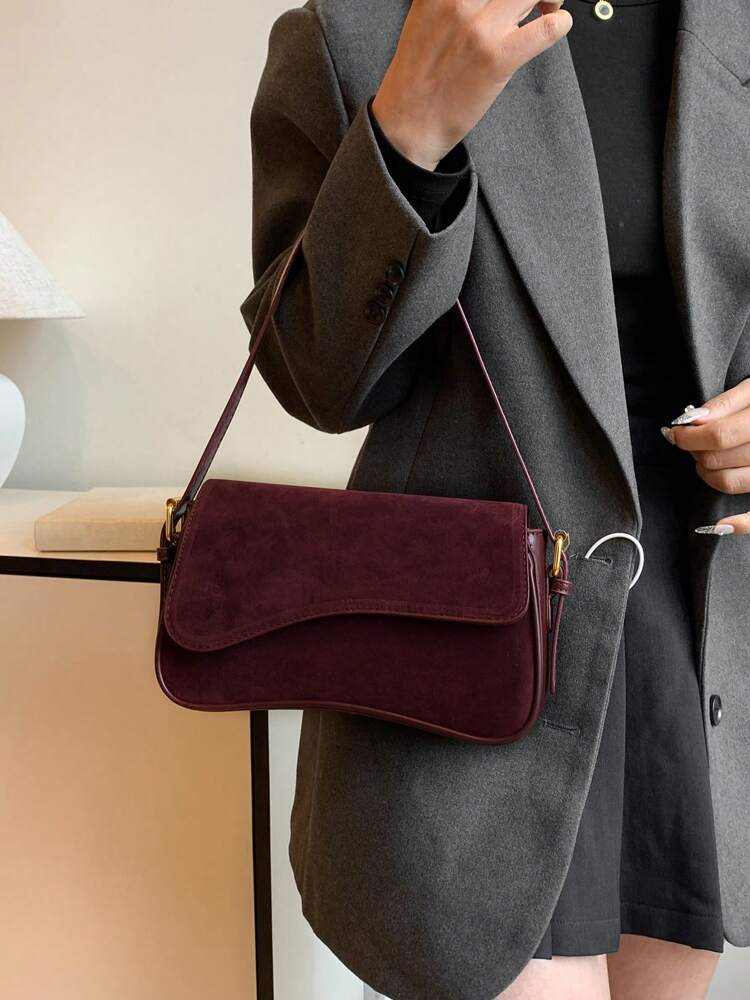 Women's Solid Color Matte Leather Backpack Shoulder Crossbody Saddle Bag Fashion Casual Daily Commuting Tote Small Rucksack