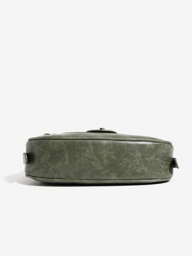 Women's Retro Underarm Shoulder Bag With Two Straps Colorblock Square Gothic Y2K Rock Style Festival Streetwear Fashion Purse