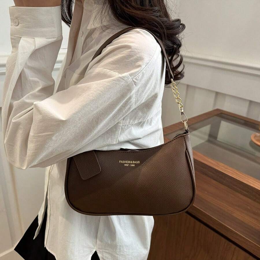 Women's Fashion Underarm Shoulder Bag 2025 New Textured Small Work Bag Elegant Minimalist Daily Commuting Handbag Casual Tote