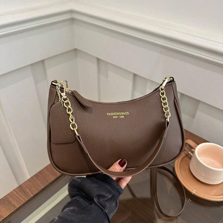 Women's Fashion Underarm Shoulder Bag 2025 New Textured Small Work Bag Elegant Minimalist Daily Commuting Handbag Casual Tote