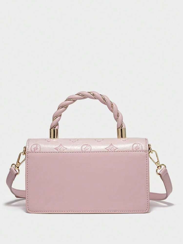 Women's Camellia Flower Small Square Bag With Bow Decor High-End Versatile Handbag Chic Casual Shoulder Purse Valentines Gift