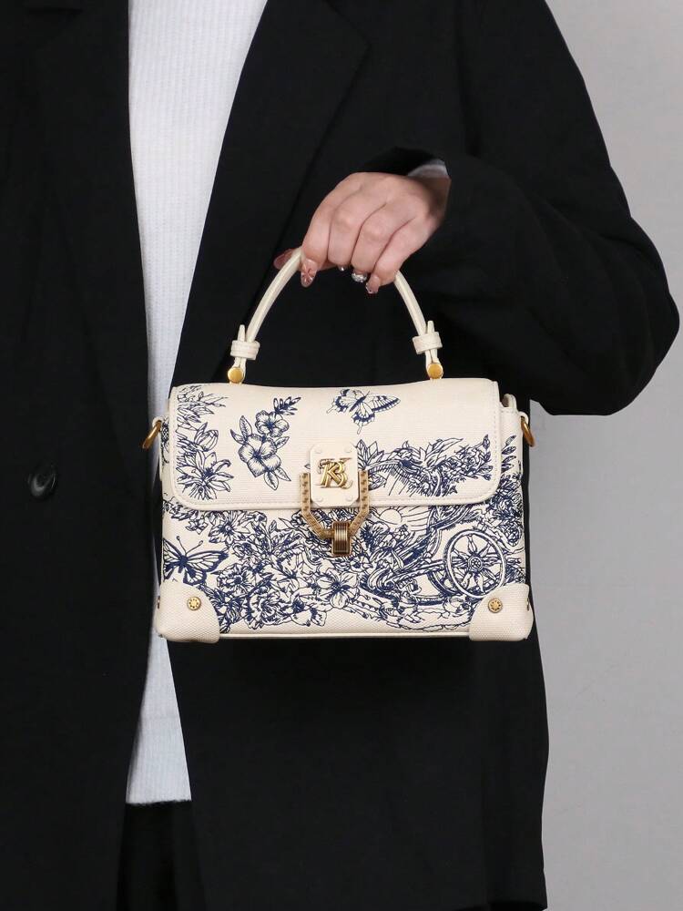 Women's Luxury Embroidered Leather Small Square Bag White High-End Niche Design Elegant Handbag 2025 Fashion Shoulder Purse