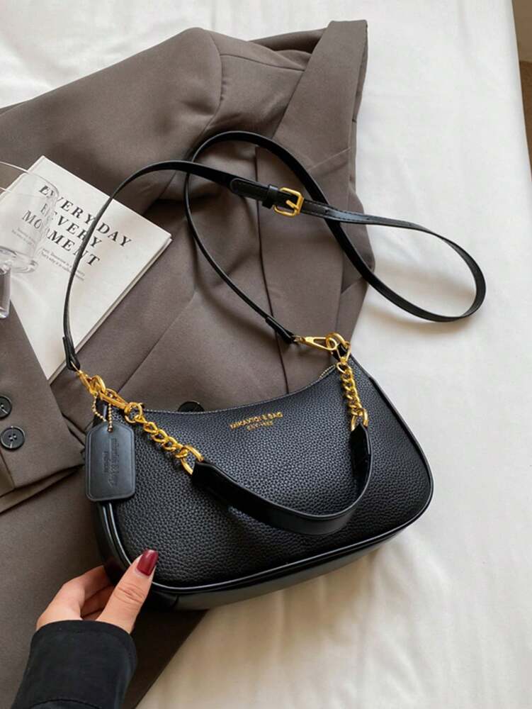 Women's Fashion Underarm Shoulder Bag 2025 New Textured Small Work Bag Elegant Minimalist Daily Commuting Handbag Casual Tote