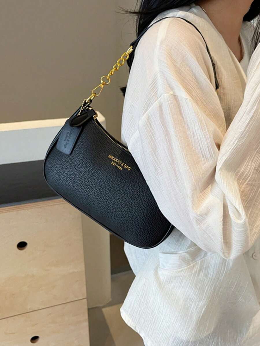 Women's Fashion Underarm Shoulder Bag 2025 New Textured Small Work Bag Elegant Minimalist Daily Commuting Handbag Casual Tote